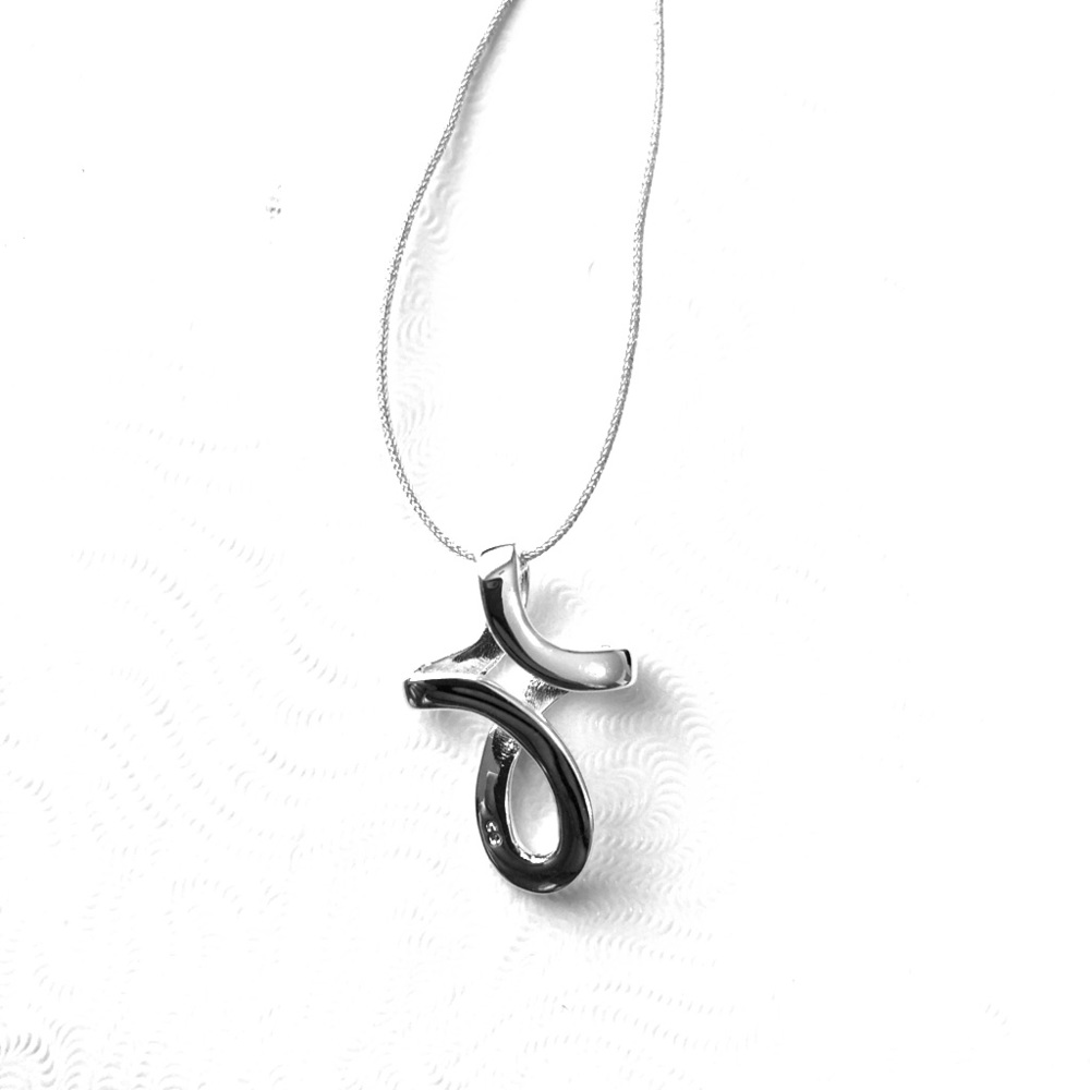 Sterling Silver Cross Necklace (18” chain)